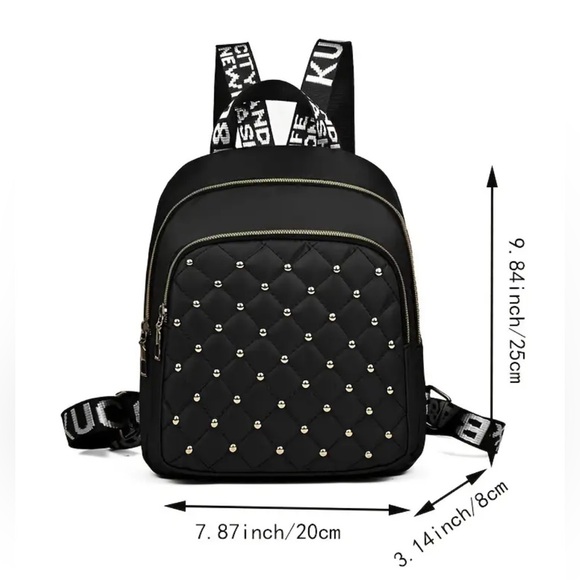 Casual Nylon Backpack with Rhinestone Embellishments💙 - Picture 9 of 10
